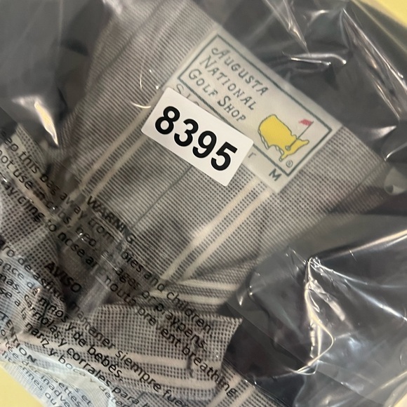 Original Vintage Augusta National Golf Shop Masters Striped Gray Polo Shirt Golf - Picture 7 of 7